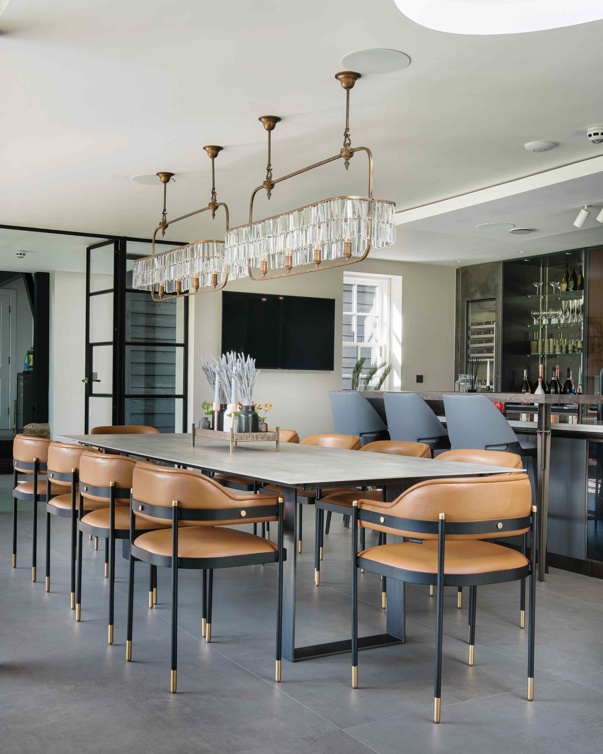 matching dining chairs and bar stools